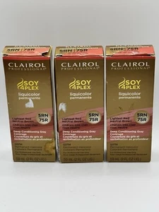 Clairol Professional SOY4PLEX Liquicolor Permanente 2 fl oz Pack Of 3 5RN 75R - Picture 1 of 8