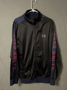 Vintage Ecko Unltd Black Navy Track Jacket Size XL Red Logo Streetwear - Picture 1 of 8
