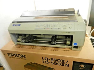 Epson LQ-590 Parallel USB Impact Dot Matrix Printer Tested Works - Picture 1 of 7
