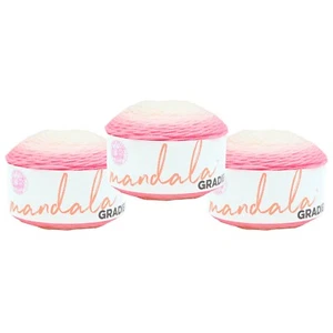 (3 Pack) Lion Brand Yarn 558-200DG Mandala Gradient Yarn, Light Pink - Picture 1 of 5