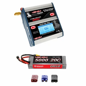 Venom 20C 2S 5000mAh 7.4V LiPo Battery with Pro Touch Charger Combo - Picture 1 of 7