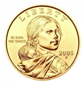 2005 P Sacagawea Dollar US Mint Coin in "Brilliant Uncirculated" Condition X-401 - Picture 1 of 3