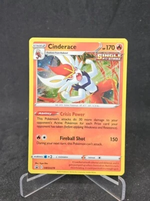 Pokemon Card Cinderace SWSH278 Sword & Shield Black Star Promo - Image 1 of 2