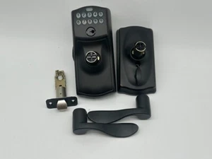 Schlage ‎FE595CAM716ACC Keypad Accent Lever Door Lock - Black - Picture 1 of 5