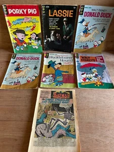 Comic Book Lot Batman 195 No Cover Disney Lassie Porky Pig Donald Duck Vtg Rough - Picture 1 of 24
