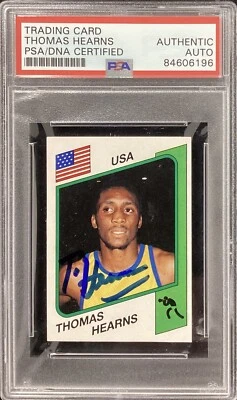 Thomas Hitman Hearns Signed 1986 Panini Supersport #148 Boxing Card Auto PSA/DNA - Image 1 of 2