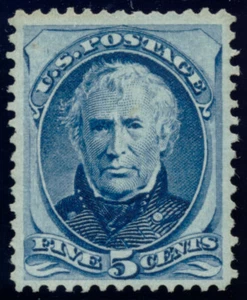 US 179 5c 1875 Zachary Taylor hard paper F-VF unused no gum PSAG cert - Picture 1 of 3