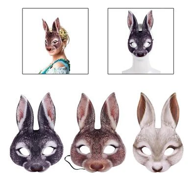 Halloween Ostern Hase Maske Cosplay Erwachsene Kreativ Kopfbedeckung für Deko - Bild 1 von 2