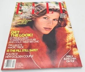 Elle Magazine October 2002 - Gisele Bundchen Cover - Fashion, Beauty, Ads - Foto 1 di 6