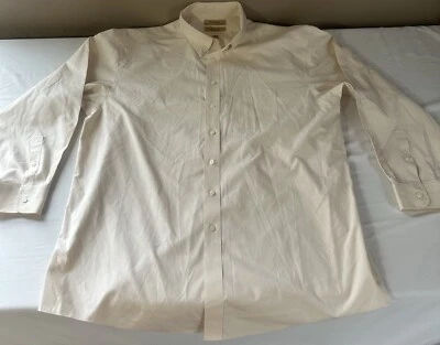 Roundtree & Yorke Gold Label Long Sleeve Button Shirt Men’s 17 1/2-35 Beige - Image 1 of 4