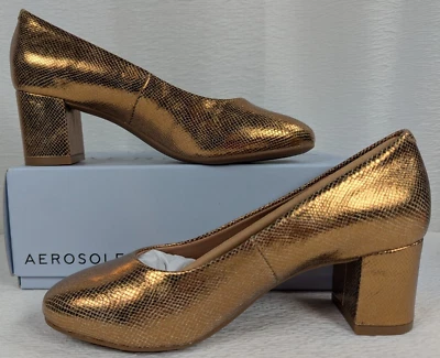 Aerosoles - Para mujer - Tacón bloque EBEL - Cuero bronce claro - Talla: 5M Foto 1 de 4