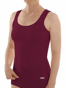 Comazo earth Damen Achsel-Unterhemd aus Bio Baumwolle 1132764 Gr. 36-48 brombeer
