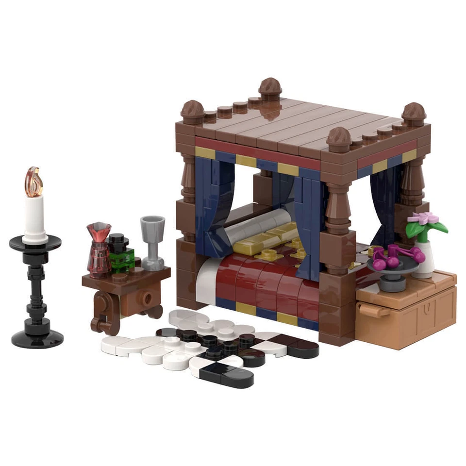 MOC: Medieval Bedroom 206 Pieces moc-119624 Building Toys Set Kids Gift - Image 1 of 1