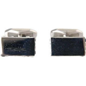 DOLCE & GABBANA Cufflinks Silver Plated Metal Brass Pin Men Accessory RRP 270usd - Picture 1 of 7