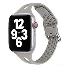 Bracelet sport mince silicone pour Apple Watch Series 9 8 7 6 5 4 3 2 1 SE