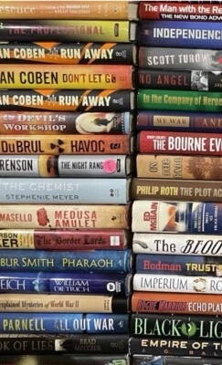 Lot of 25 Hardcover Books-Mystery-Suspense-Thriller-Crime Random-Various Authors Foto 1 de 2