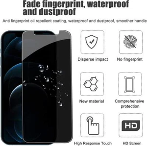 For iPhone SE 2024/SE3/3rd 2020 Privacy Tempered Glass Anti-Spy Screen Protector - Picture 1 of 12