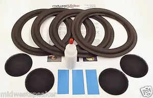 Advent Heritage 8" Woofer Foam Kit - Speaker Repair w/ Shims & Dust Caps! - Picture 1 of 1