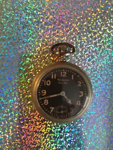 Antique 1920's Westclox Glo-Ben Dollar Pocket Watch Running.. - Picture 1 of 3