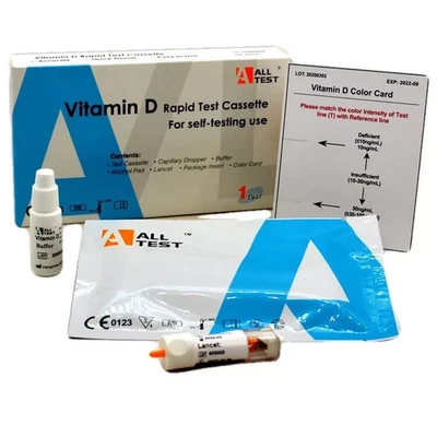Vitamin D Test Kit Self-Testing Easy to Use Tests Vit D Fast Results in 10 mins