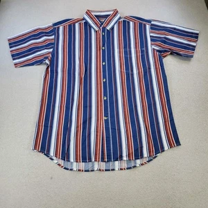 Camisa Rustler Vintage Rayas Abotonada Nueva Con Etiqueta Talla L Manga Corta Para Hombre. - Imagen 1 de 10