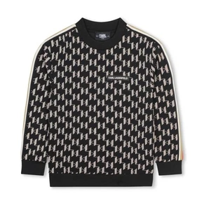 KARL LAGERFELD Kids Monogram Print Sweatshirt Size 8 NEW WITH TAGS - Picture 1 of 3