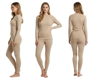 GAUBERT Thermounterwäsche-Set Merinowolle für Damen 0152 Beige bis -15°C - Bild 1 von 6