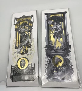 Studio Ghibli inspirierte Blattgold Archiv Tintenstrahldrucke — 2 Spirited Away & Totoro - Bild 1 von 14