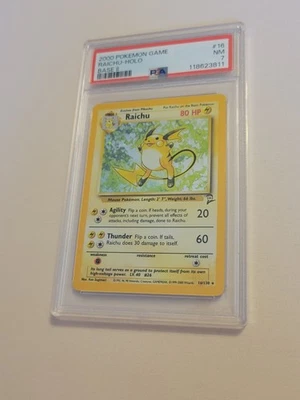 Raichu - Pokemon Base Set 2 #16 - Holo - Near Mint PSA 7 - Image 1 of 4