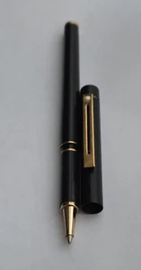Bolígrafo Sheaffer Targa negro mate vintage adorno dorado - Imagen 1 de 7