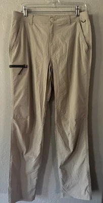 REI Co-op Men’s Hiking Pants Khaki 32 X 32 Outdoors Zipper Button Pockets ￼ - Image 1 of 4