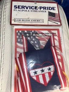 Fahnenmast Streamer von Service-Pride "GOD BLESS AMERICA" 36" x 3" NEU Made in USA - Bild 1 von 9