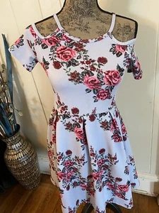 Girls Party Dress 14/16 Cold Shoulder Girls Dress - Picture 1 of 9