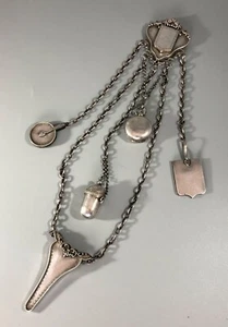 19th Century Silver Plated Chatelaine CCHZX - Picture 1 of 10