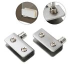 Cabinet Pivot Hinge Clip No Drilling Stainless Steel Glass Door (1 Pair)