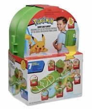 Pokemon Carrying Case Medium Playset Portable Backpack & 2" Pikachu Figure NEW