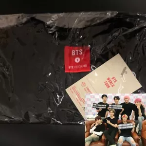 [Rare, NEW] BTS WORLD TOUR LOVE YOURSELF OFFICIAL T-SHIRT BLACK - Picture 1 of 5