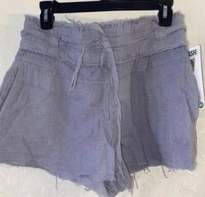 REWASH Size L NWT Paperbag Gauze Shorts with tie New Gray 🧡 Pm - Picture 1 of 8