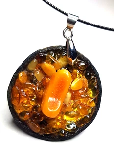 NATURAL BALTIC AMBER NECKLACE / PENDANT - Picture 1 of 6