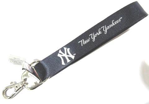 MLB New York Yankees Wristlet Key Chains Hook and Ring 9" Long by Aminco Cover