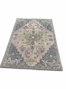 5' x 7' Threshold Hand Tufted Area Rug Multicolor Pink Grey Yellow - Picture 1 of 7