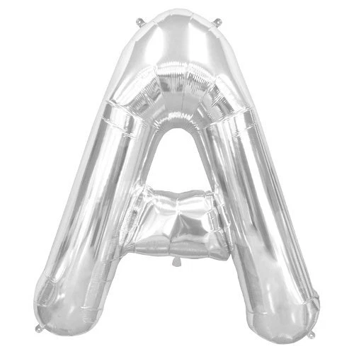 Palloncino In Mylar Argentato Lettera A Alfabeto Feste Compleanno Party Deco dfh - Immagine 1 di 1