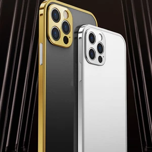 Ultradünne Metallrahmen Schutzhülle und Objektivschale iPhone 12/12 Mini /12 Pro - Zdjęcie 1 z 12