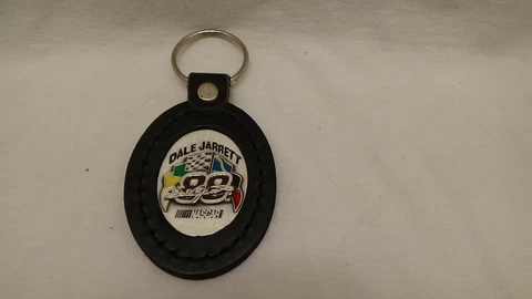 NASCAR #88 Dale Jarrett Leather Pewter Keychain Cover