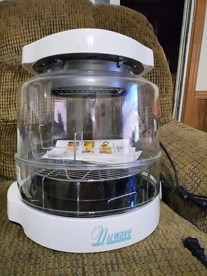 Forno infravermelho Nuwave Pro modelo 20301 branco azul com kit extensor manual de receitas - Imagem 1 de 4