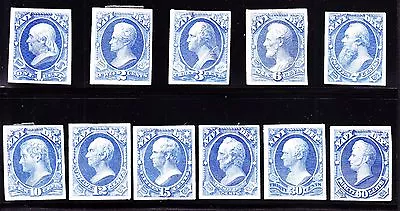US O35P3-O45P3 Complete Set Navy Dept. Official Plate Proof India Paper VF-XF (3 - Image 1 of 2