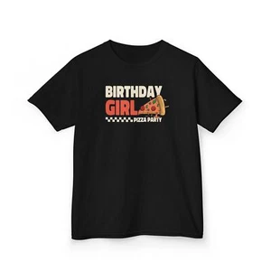 Birthday Girl Pizza Party Kid Child's Children Happy Fun Funny Tee T-Shirt Gift - Picture 1 of 21