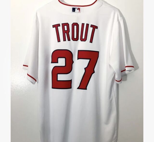 Los Angeles Angels Mike Trout #27 Nike Cream 2022 City Connect Jersey Size  Small