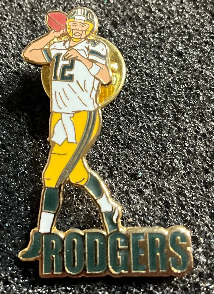 Green Bay Packers Aaron Rodgers Die Cut Player  Image Collector Pin - Image 1 of 1
