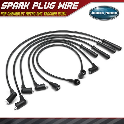 Комплект из 6 проводов свечей зажигания для Chevrolet Metro GMC Tracker Isuzu Mazda Mercury Geo - Изображение 1 из 4